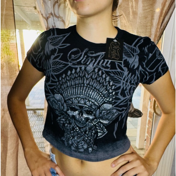 Affliction Other - SYNFUL BY AFFLICTION WOMENS SHIRT NWT. WITH STUNNING BLINGSTONES